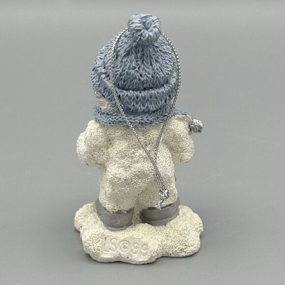 Vtg Encore Group Sleddin Snowman Christmas Ornament 1999 Seaonal Snow Buddies - Picture 3 of 8